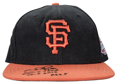 2012 Pablo Sandoval Game Used, Signed & Inscribed San Francisco Giants World Series Hat - World Series MVP (PSA/DNA)